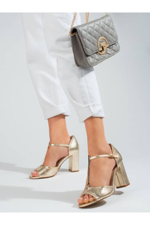 aukso spalvos   sandalai su aukštu kulnu Shelovet