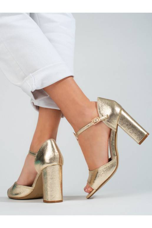 aukso spalvos   sandalai su aukštu kulnu Shelovet
