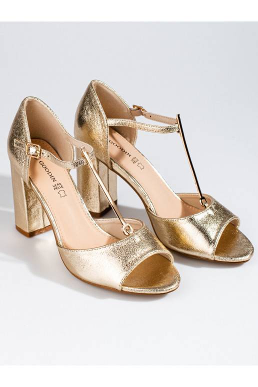 aukso spalvos   sandalai su aukštu kulnu Shelovet