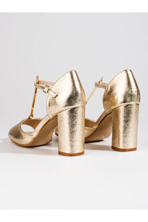 aukso spalvos   sandalai su aukštu kulnu Shelovet