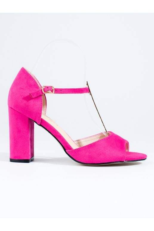 rožinės spalvos   sandalai su aukštu kulnu Shelovet