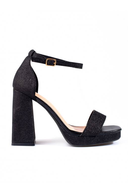  brokatowe  sandalai ant kulno Shelovet