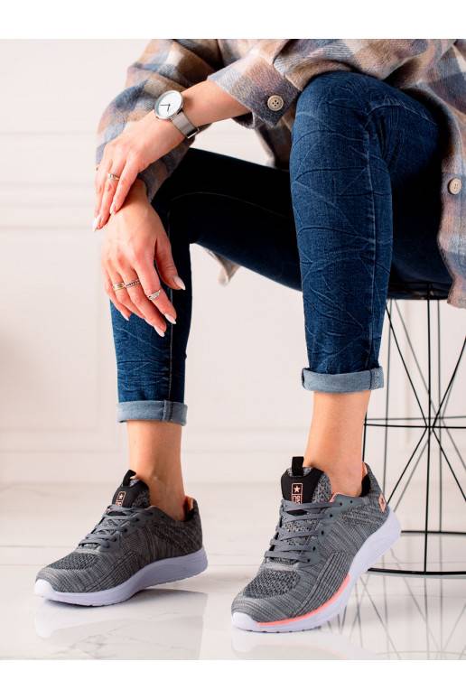 su raišteliais sportiniai batai Shelovet tamsios pilkos spalvos