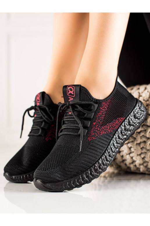 Sportinio stiliaus batai Shelovet juodos spalvos z czarną podeszwą
