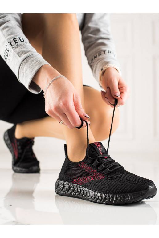 Sportinio stiliaus batai Shelovet juodos spalvos z czarną podeszwą