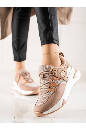 Sneakers batai modelio batai Vinceza rožinės spalvos 2