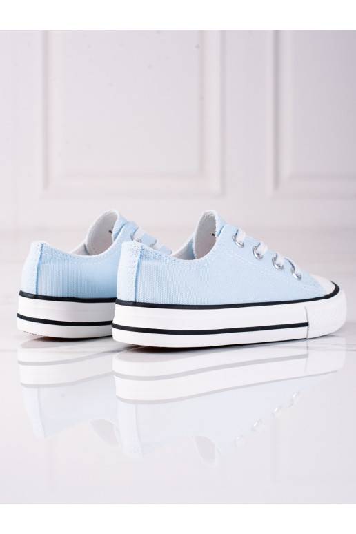 mėlynos spalvos batai dziecięce Vico z gumkami