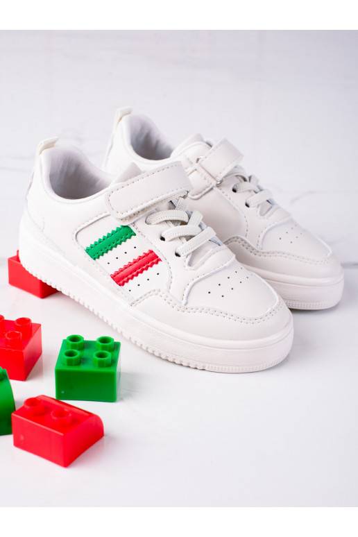 Sneakers batai modelio batai dziecięce Shelovet baltos spalvos 