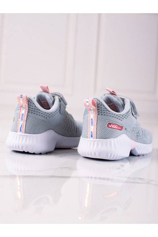 Sneakers batai modelio batai dziecięce Vico  pilkos spalvos Sneakers batai modelio batai dziecięce Vico  pilkos spalvos