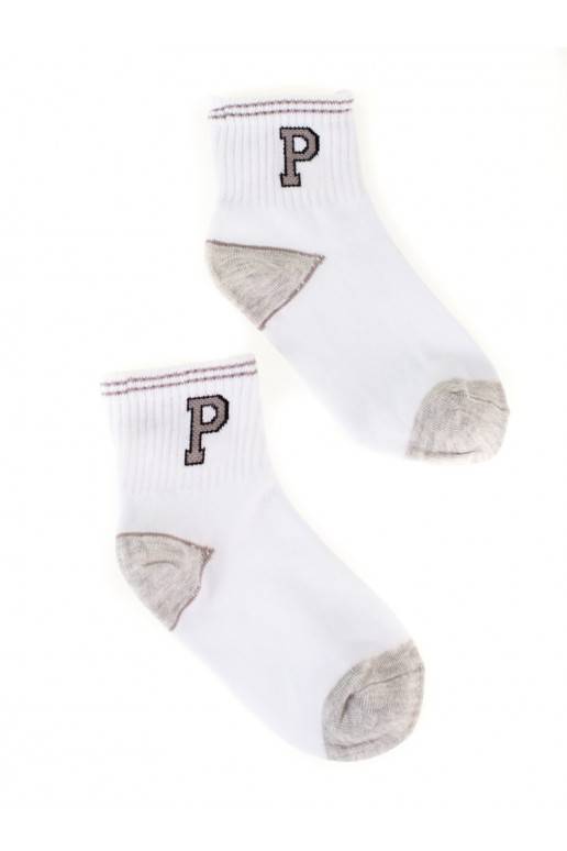 Kojinės Shelovet baltos spalvospilkos spalvos