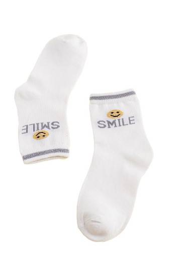 Kojinės Shelovet baltos spalvos Smile