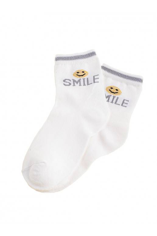 Kojinės Shelovet baltos spalvos Smile