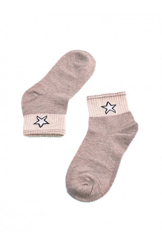 Kojinės Shelovet smėlio spalvos z gwiazdką