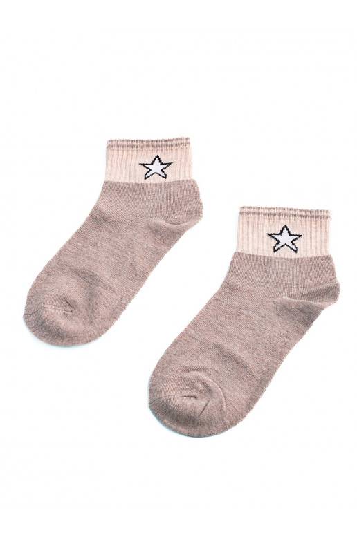 Kojinės Shelovet smėlio spalvos z gwiazdką