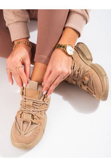 smėlio spalvos Sneakers batai modelio batai Shelovet  2