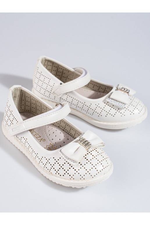 su aužūro elementais balerinos  Vinceza baltos spalvos