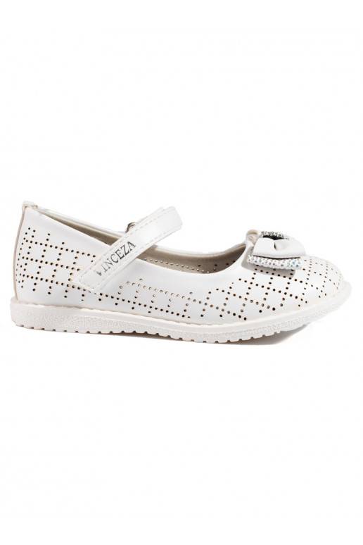 su aužūro elementais balerinos  Vinceza baltos spalvos