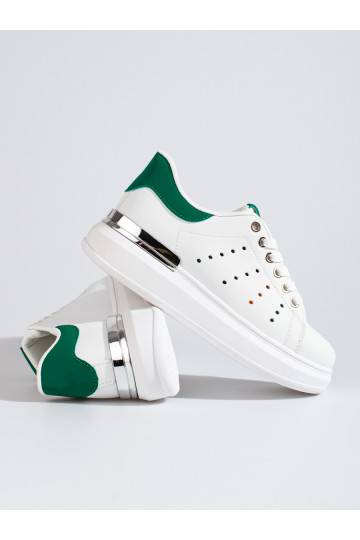 baltos spalvos sportiniai batai Sneakers batai modelio batai su masyviu kulnu Shelovet