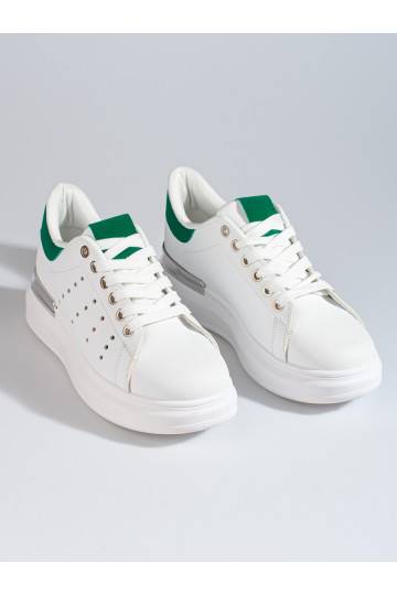 baltos spalvos sportiniai batai Sneakers batai modelio batai su masyviu kulnu Shelovet 2