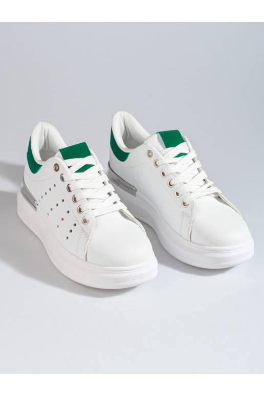 baltos spalvos sportiniai batai Sneakers batai modelio batai su masyviu kulnu Shelovet