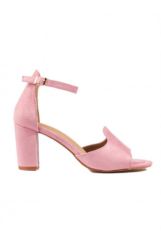 rožinės spalvos sandalai  ant kulno W. Potocki