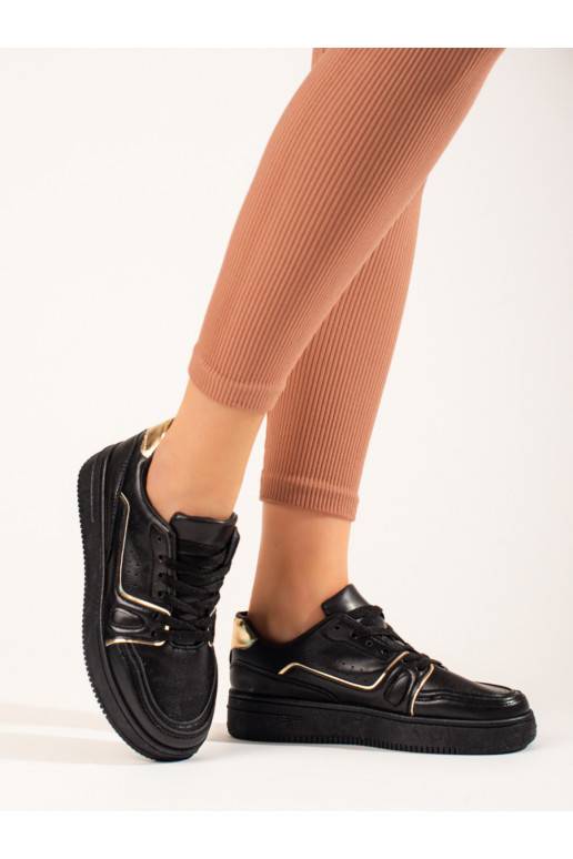 juodos spalvos Sneakers batai modelio batai su platforma Shelovet