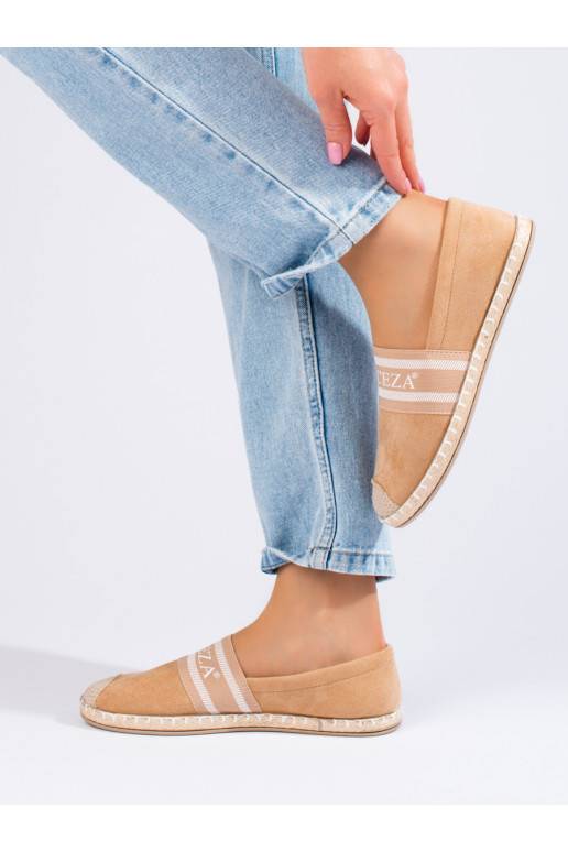 iš zomšos espadrilės  smėlio spalvos Vinceza