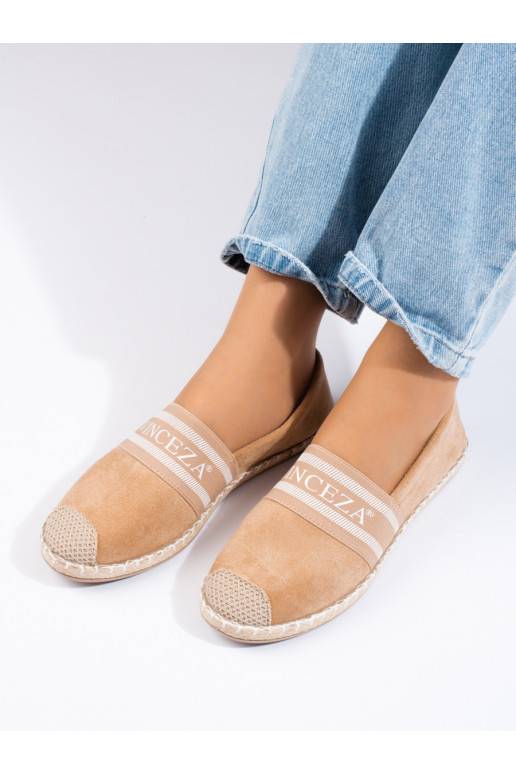 iš zomšos espadrilės  smėlio spalvos Vinceza