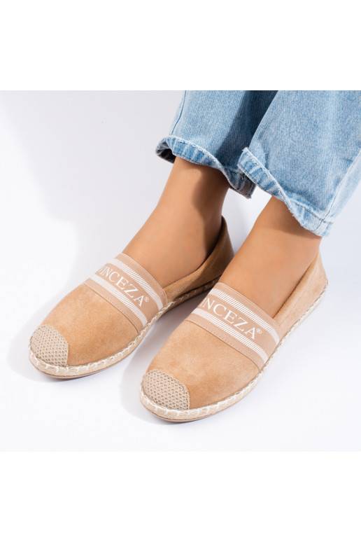 iš zomšos espadrilės  smėlio spalvos Vinceza