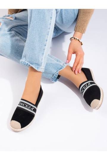 iš zomšos espadrilės  juodos spalvos Vinceza 2