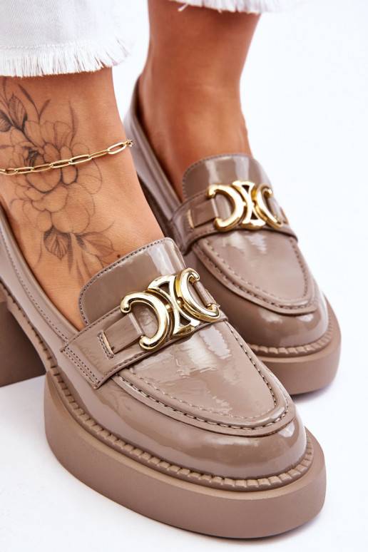 Smėlio spalvos bateliai Imani su...