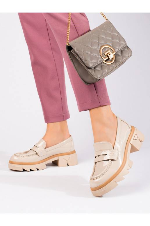 smėlio spalvos  Mokasinai su platforma Shelovet smėlio spalvos  Mokasinai su platforma Shelovet