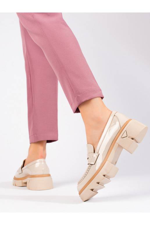 smėlio spalvos  Mokasinai su platforma Shelovet smėlio spalvos  Mokasinai su platforma Shelovet