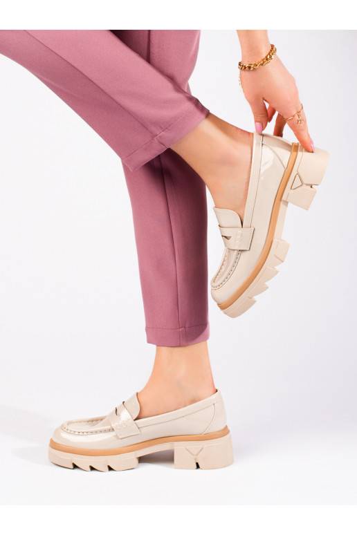 smėlio spalvos  Mokasinai su platforma Shelovet smėlio spalvos  Mokasinai su platforma Shelovet