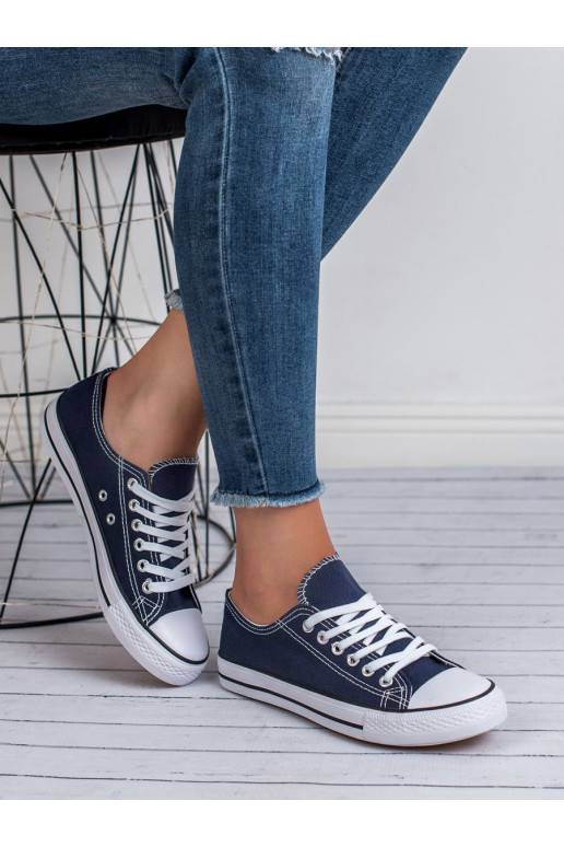 tamsiai mėlynos spalvos Moteriški batai Shelovet