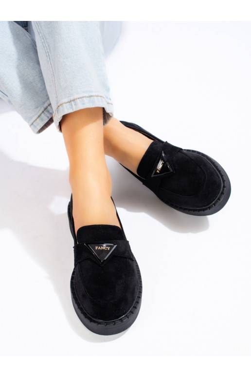 juodos spalvos iš zomšos moteriški mokasinai Potocki juodos spalvos iš zomšos moteriški mokasinai Potocki