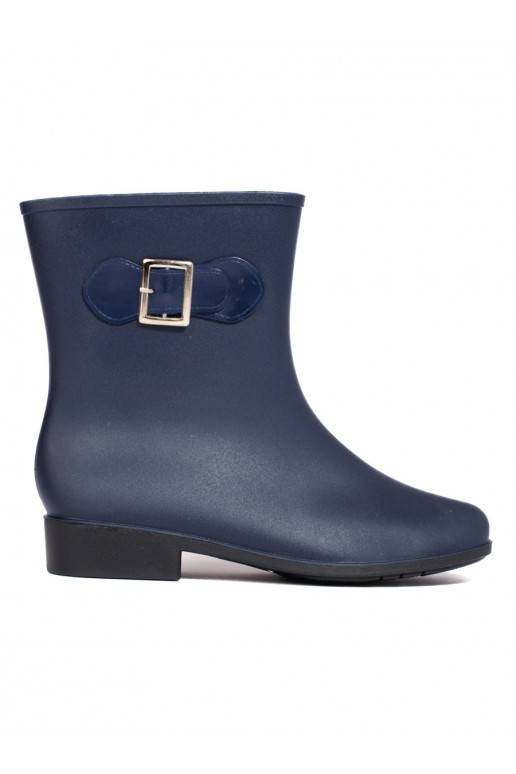 tamsiai mėlynos spalvos guminiai batai Shelovet 