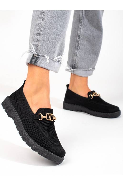 Juodos spalvos tekstiliniai mokasinai... Juodos spalvos tekstiliniai mokasinai...