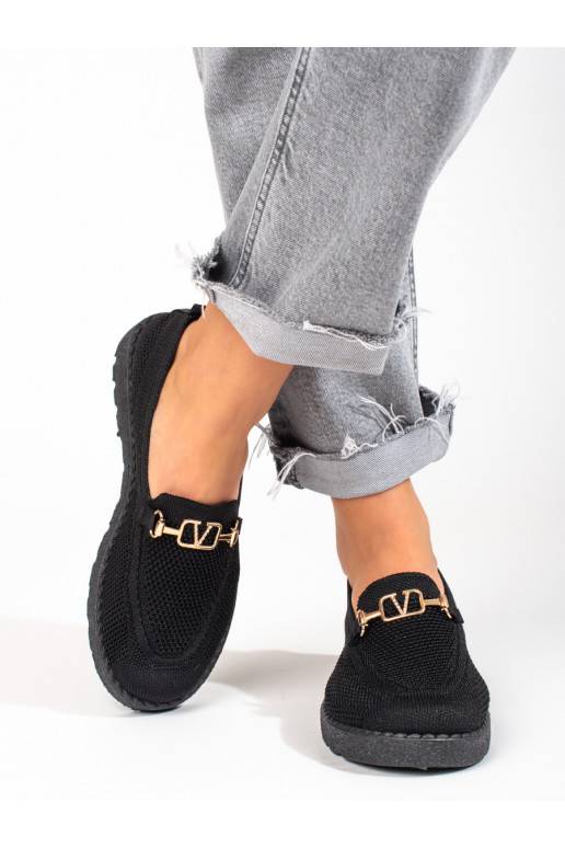 Juodos spalvos tekstiliniai mokasinai... Juodos spalvos tekstiliniai mokasinai...