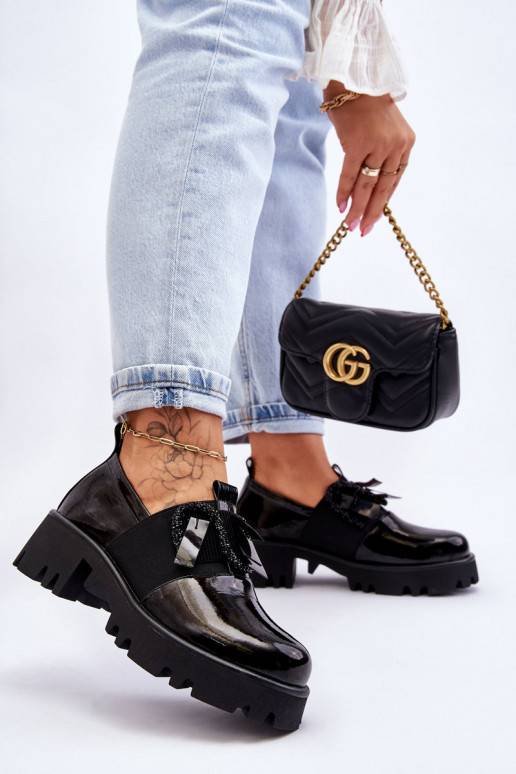 Batai juodos spalvos lako efekto su...