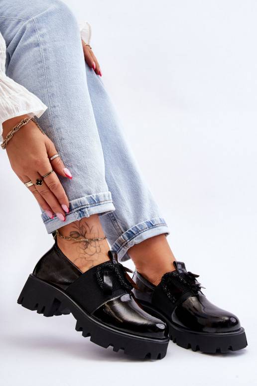 Batai juodos spalvos lako efekto su...