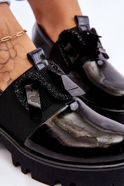 Batai juodos spalvos lako efekto su...