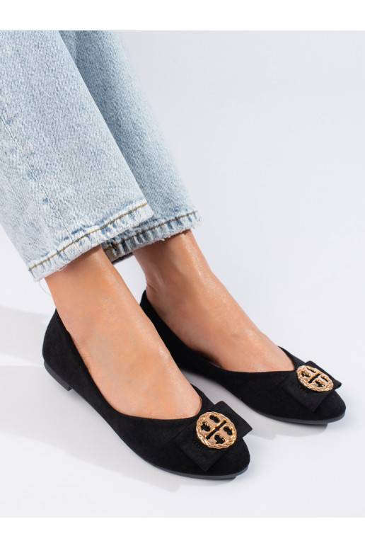 juodos spalvos iš zomšos balerinki  Potocki