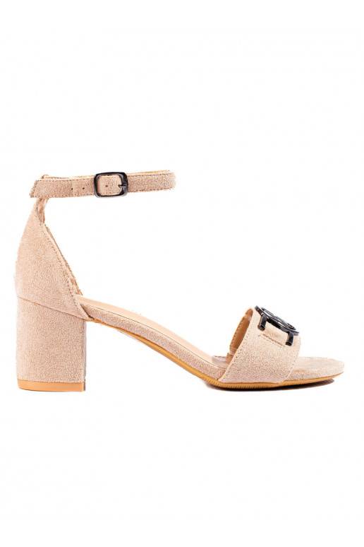 iš zomšos sandalai  Potocki juodos spalvos