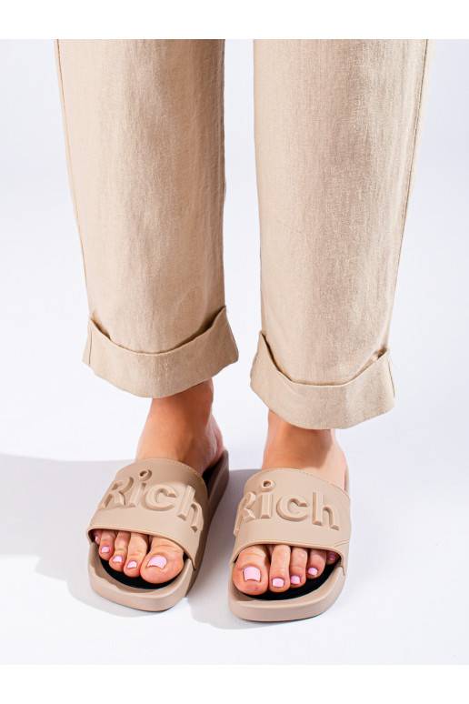 smėlio spalvos Šlepetės   Potocki