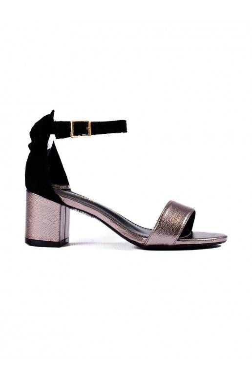 basutės ant kulno juodos- su kaspinėliu Potocki