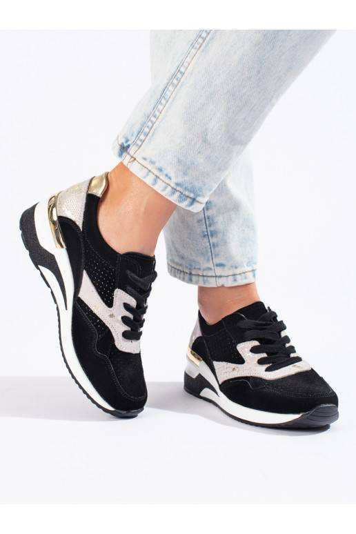 Sneakers batai modelio batai  juodos spalvos Shelovet   Sneakers batai modelio batai  juodos spalvos Shelovet