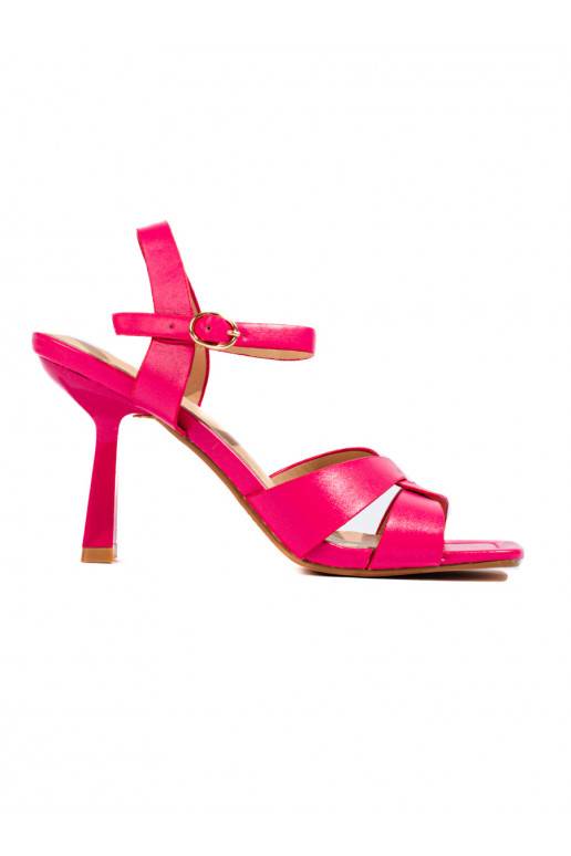 rožinės spalvos sandalai ant kulno Shelovet