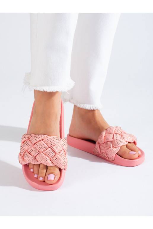 tekstiliniai Šlepetės  su kristaliukais