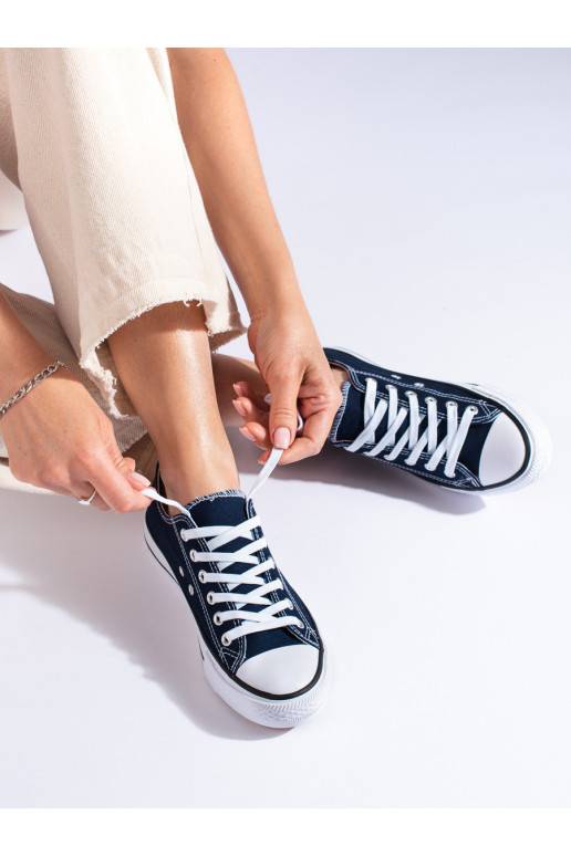  Moteriški batai Shelovet mėlynos spalvos